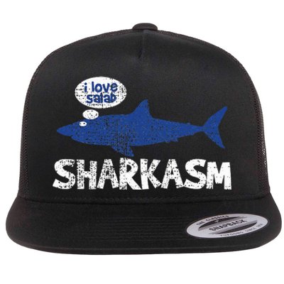 Shark Sharkasm Marine Biology Flat Bill Trucker Hat