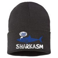 Shark Sharkasm Marine Biology Sustainable Knit Beanie