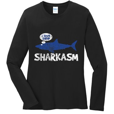 Shark Sharkasm Marine Biology Ladies Long Sleeve Shirt