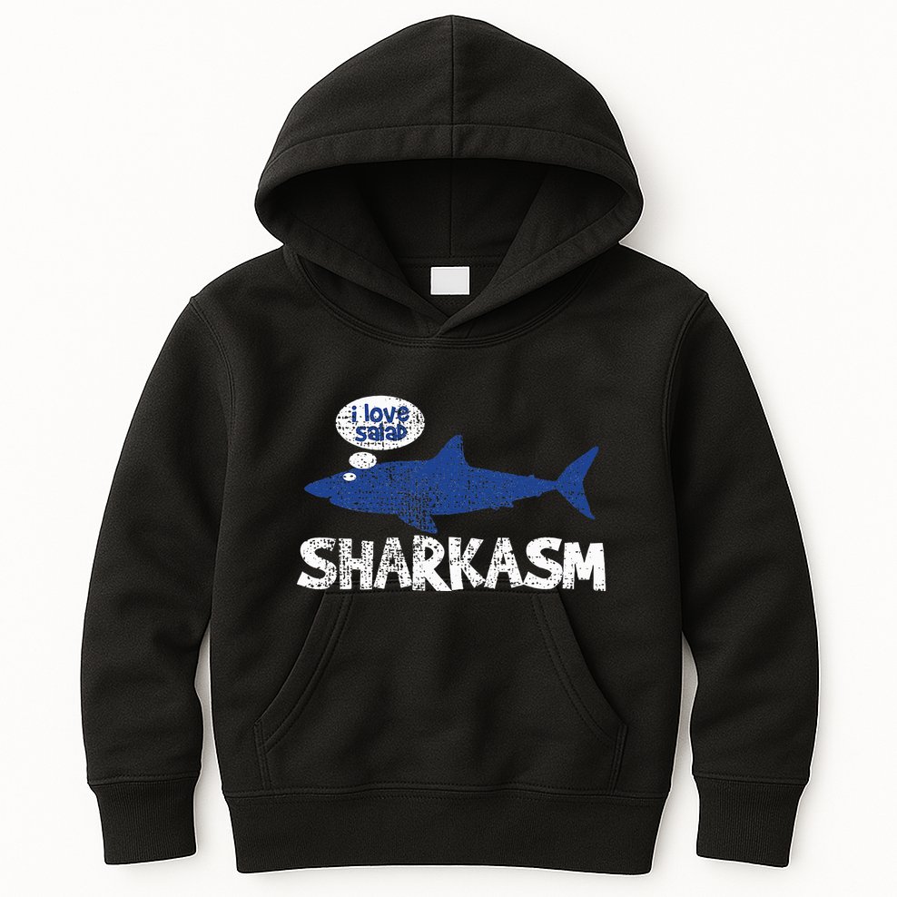 Shark Sharkasm Marine Biology Kids Hoodie