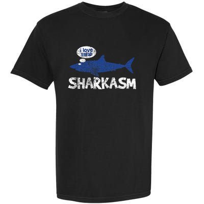 Shark Sharkasm Marine Biology Funny Garment-Dyed Heavyweight T-Shirt