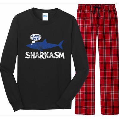 Shark Sharkasm Marine Biology Funny Long Sleeve Pajama Set