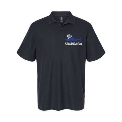 Shark Sharkasm Marine Biology Funny Softstyle Adult Sport Polo