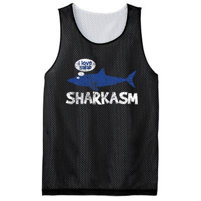 Shark Sharkasm Marine Biology Funny Mesh Reversible Basketball Jersey Tank