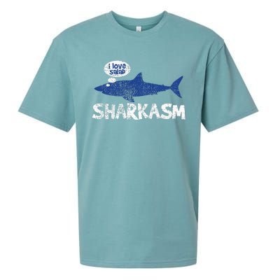 Shark Sharkasm Marine Biology Funny Sueded Cloud Jersey T-Shirt