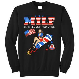 Saying Sarcastic MILF Man I Love Fireworks Sweatshirt