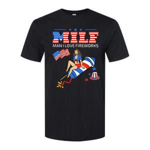 Saying Sarcastic MILF Man I Love Fireworks Softstyle CVC T-Shirt