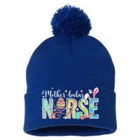 Stethoscope Scrub Mother Nurse Life Bunny Easter Day Gift Pom Pom 12in Knit Beanie