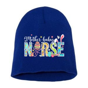 Stethoscope Scrub Mother Nurse Life Bunny Easter Day Gift Short Acrylic Beanie