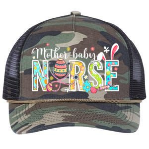 Stethoscope Scrub Mother Nurse Life Bunny Easter Day Gift Retro Rope Trucker Hat Cap