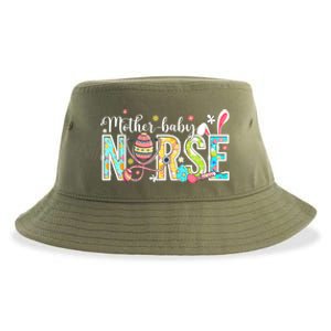 Stethoscope Scrub Mother Nurse Life Bunny Easter Day Gift Sustainable Bucket Hat