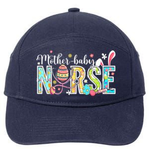 Stethoscope Scrub Mother Nurse Life Bunny Easter Day Gift 7-Panel Snapback Hat