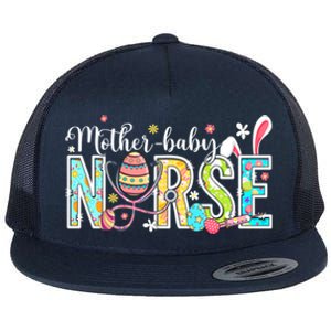 Stethoscope Scrub Mother Nurse Life Bunny Easter Day Gift Flat Bill Trucker Hat