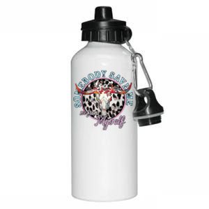 Somebody Save Me Country Music Retro Cowgirl Aluminum Water Bottle