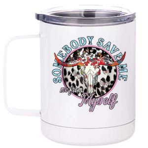 Somebody Save Me Country Music Retro Cowgirl 12 oz Stainless Steel Tumbler Cup