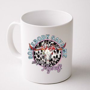 Somebody Save Me Country Music Retro Cowgirl Coffee Mug