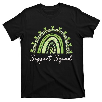 Support Squad Mental Health Awareness Rainbow Green Ribbon T-Shirt