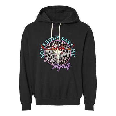 Somebody Save Me Country Music Garment-Dyed Fleece Hoodie