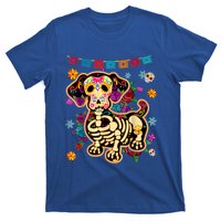 Sugar Skull Mexican Dachshund Bone Halloween Day Of Dead T-Shirt