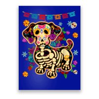 Sugar Skull Mexican Dachshund Bone Halloween Day Of Dead Poster