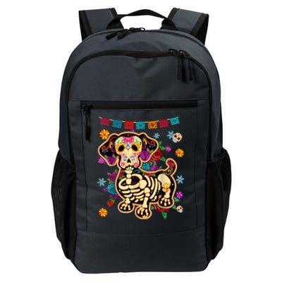 Sugar Skull Mexican Dachshund Bone Halloween Day Of Dead Daily Commute Backpack