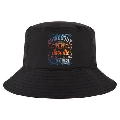 Somebody Save Me From Myself Bull Country Cool Comfort Performance Bucket Hat