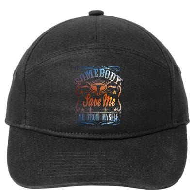 Somebody Save Me From Myself Bull Country 7-Panel Snapback Hat