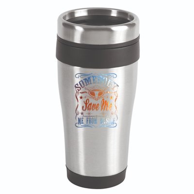 Somebody Save Me From Myself Bull Country 16oz Travel Tumbler