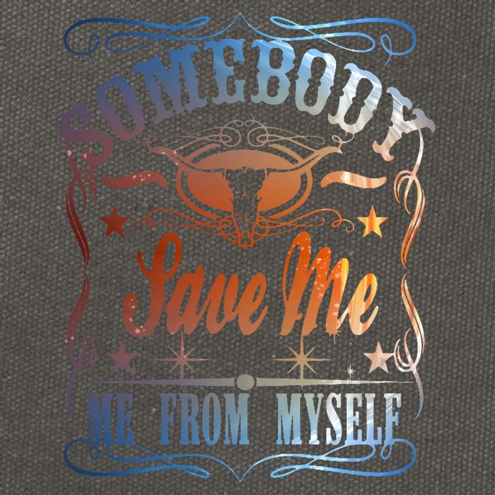 Somebody Save Me From Myself Bull Country Cotton Canvas Backpack