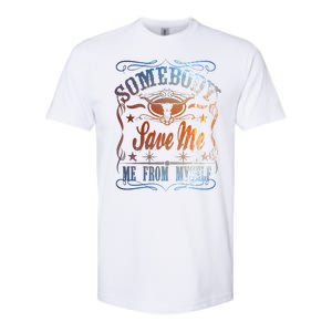 Somebody Save Me From Myself Bull Country Softstyle CVC T-Shirt