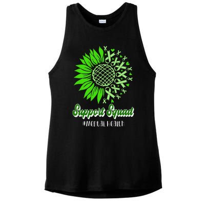 Support Squad Mental Health Awareness Green Ribbon Wo Ladies PosiCharge Tri-Blend Wicking Tank