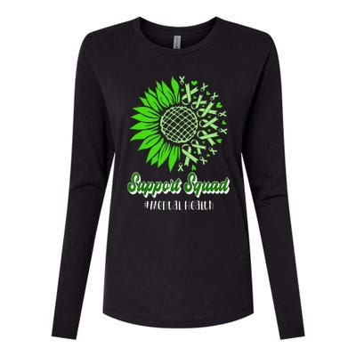 Support Squad Mental Health Awareness Green Ribbon Wo Womens Cotton Relaxed Long Sleeve T-Shirt