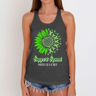 Support Squad Mental Health Awareness Green Ribbon Wo Women's Knotted Racerback Tank