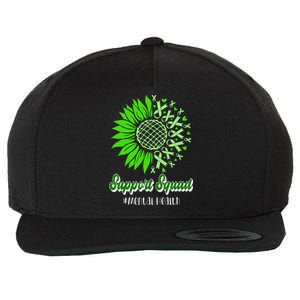 Support Squad Mental Health Awareness Green Ribbon Wo Wool Snapback Cap