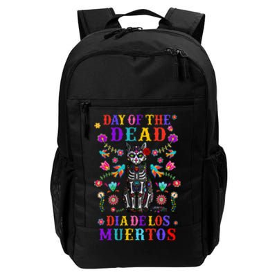 sugar skull mexican cat halloween day of dead Daily Commute Backpack