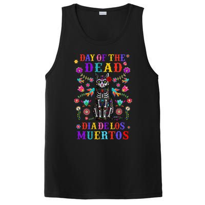 sugar skull mexican cat halloween day of dead PosiCharge Competitor Tank