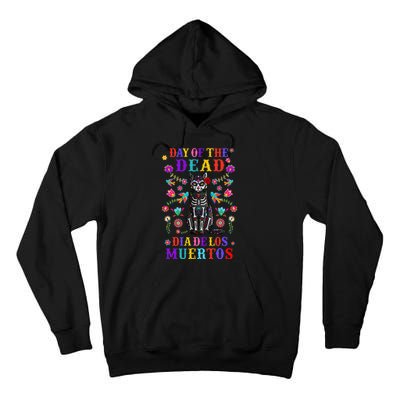 sugar skull mexican cat halloween day of dead Tall Hoodie