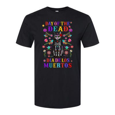 sugar skull mexican cat halloween day of dead Softstyle CVC T-Shirt