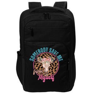 Somebody Save Me From Myself Country Music Retro Impact Tech Backpack