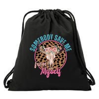 Somebody Save Me From Myself Country Music Retro Drawstring Bag