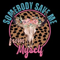 Somebody Save Me From Myself Country Music Retro Drawstring Bag