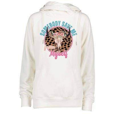 Somebody Save Me From Myself Country Music Retro Womens Funnel Neck Pullover Hood