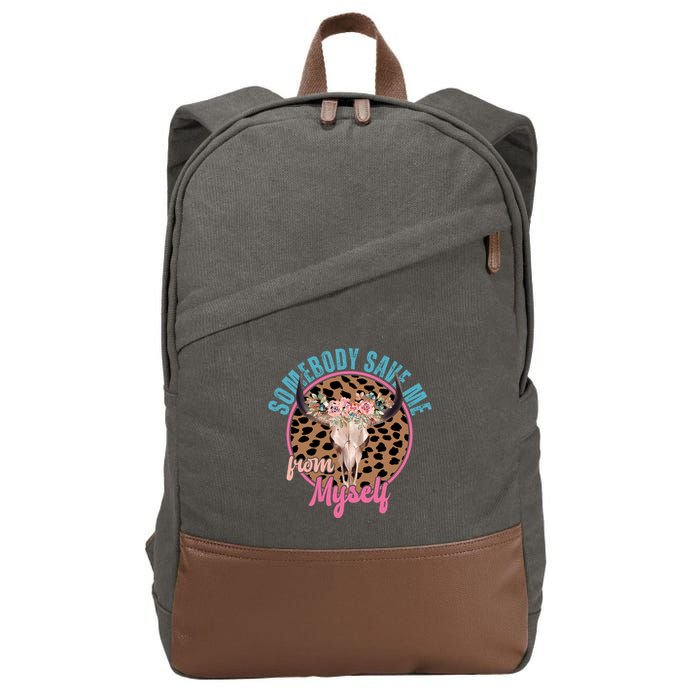 Somebody Save Me From Myself Country Music Retro Cotton Canvas Backpack