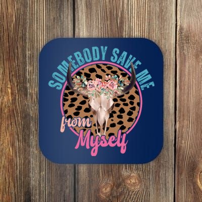 Somebody Save Me From Myself Country Music Retro Coaster