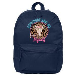 Somebody Save Me From Myself Country Music Retro 16 in Basic Backpack