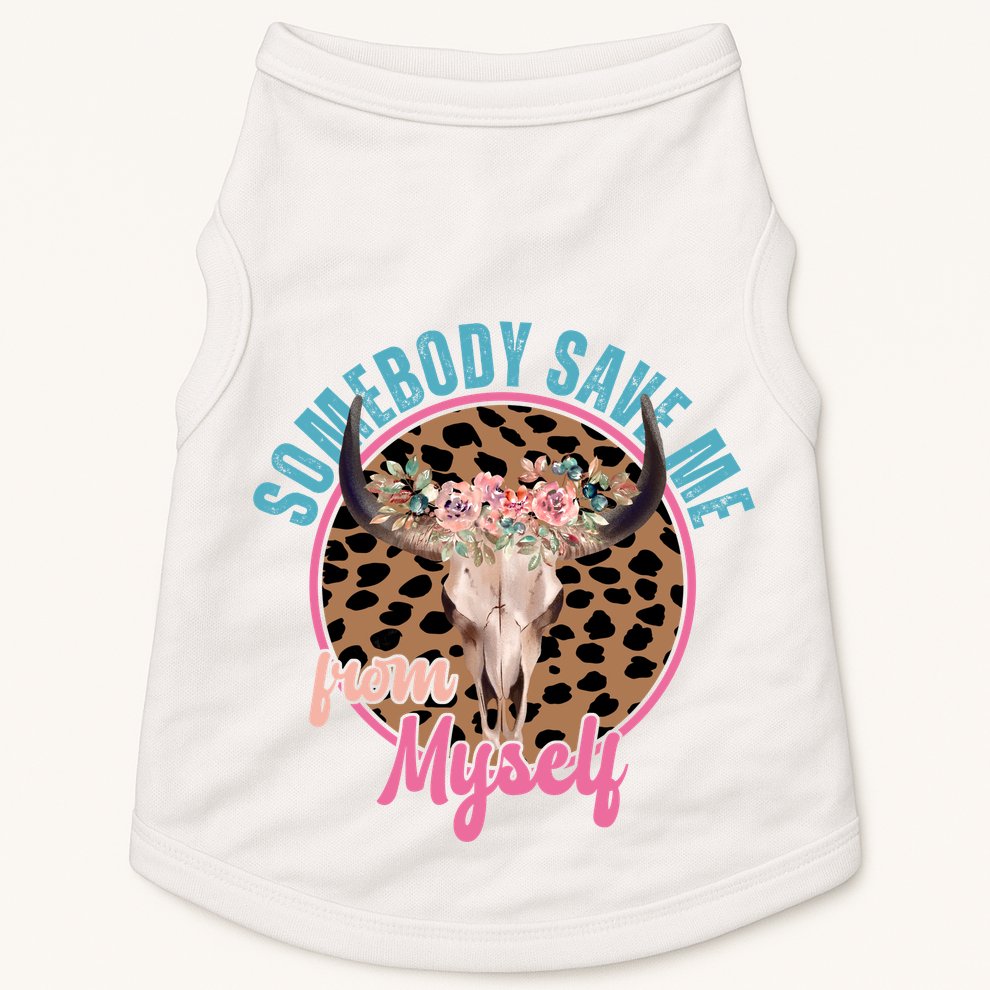 Somebody Save Me From Myself Country Music Retro Doggie Tank