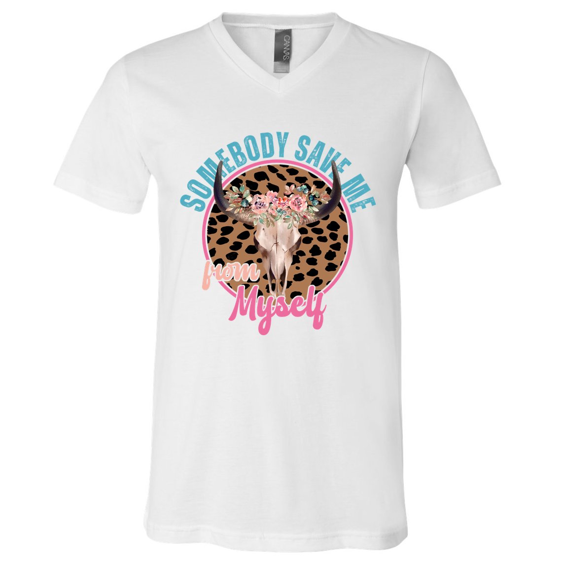 Somebody Save Me From Myself Country Music Retro V-Neck T-Shirt