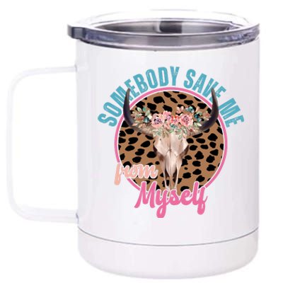 Somebody Save Me From Myself Country Music Retro 12 oz Stainless Steel Tumbler Cup