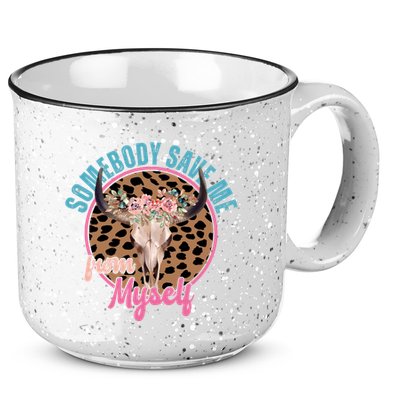 Somebody Save Me From Myself Country Music Retro 15oz Campfire Ceramic Mug