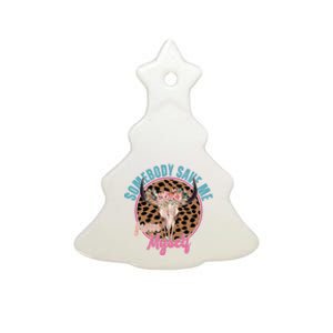 Somebody Save Me From Myself Country Music Retro Ceramic Tree Ornament